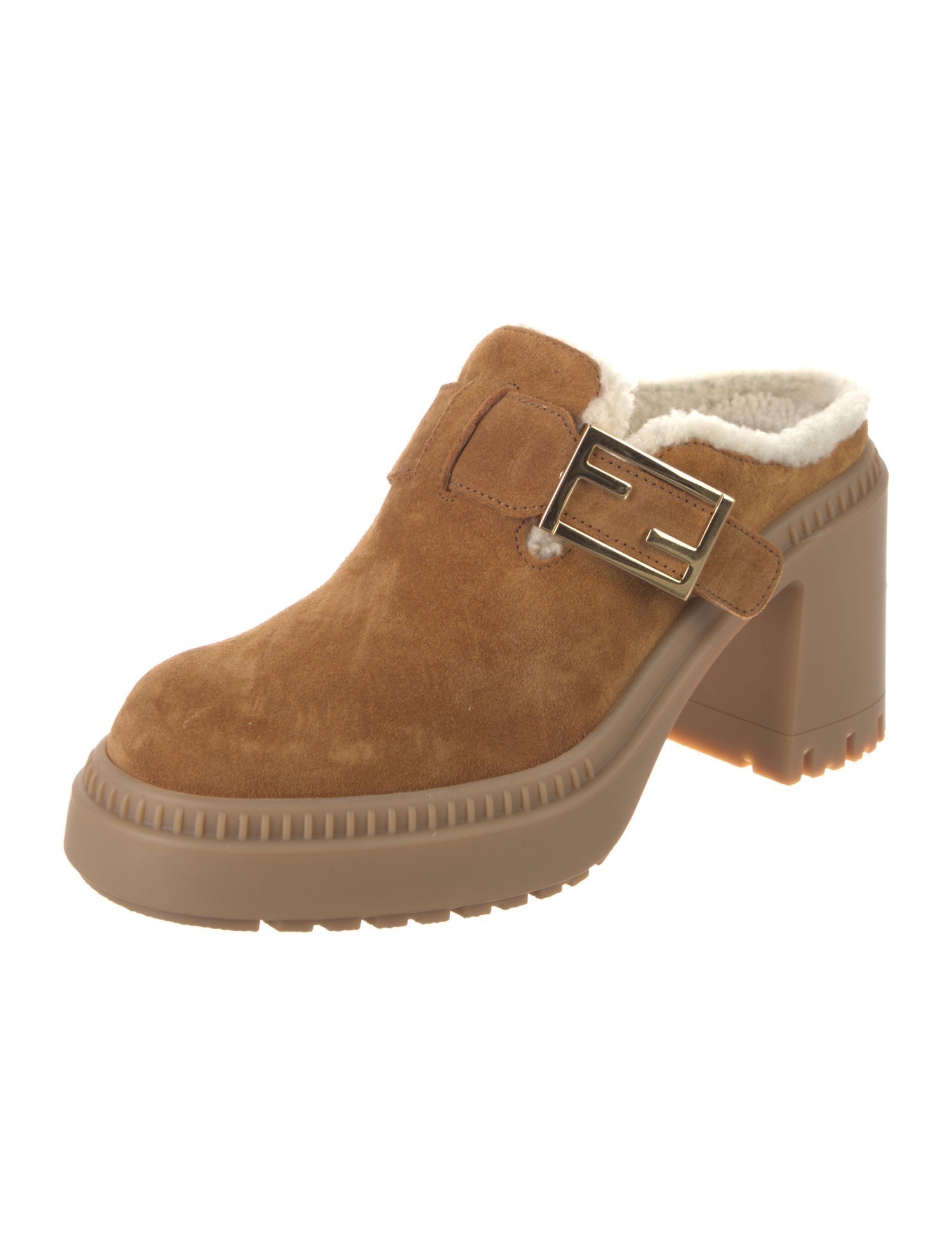 Fendi Suede Fur Trim Boots