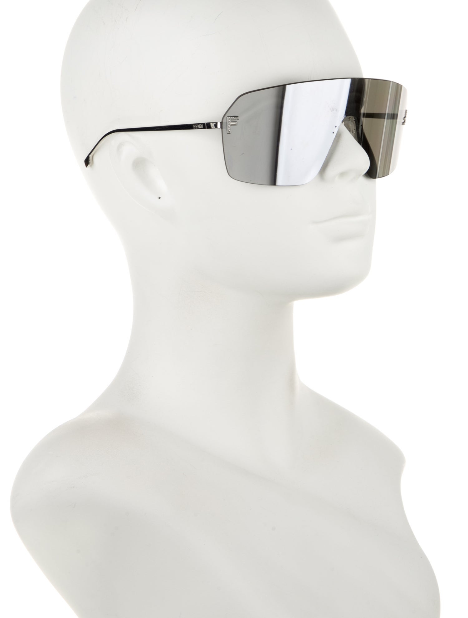 Fendi Shield Mirrored Sunglasses