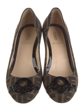 Fendi Zucca FF Logo Canvas Pumps