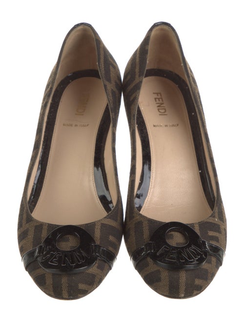 Fendi Zucca FF Logo Canvas Pumps