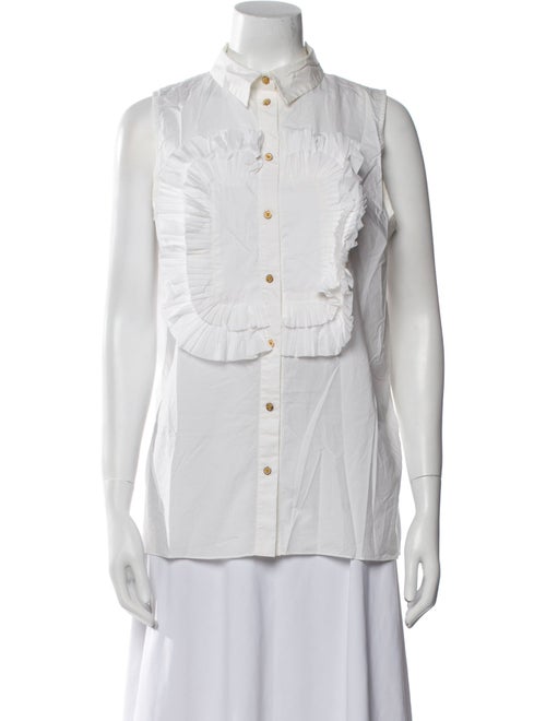 Fendi Sleeveless Button-Up Top