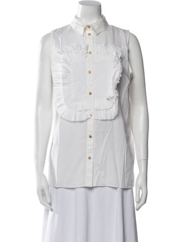 Fendi Tops Sleeveless Button-Up Top Us8, It44 | M