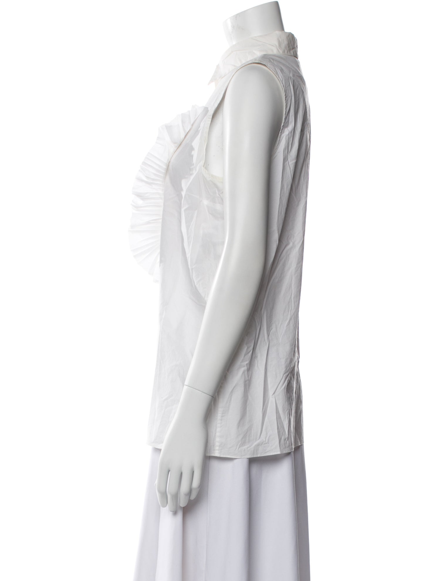 Fendi Sleeveless Button-Up Top