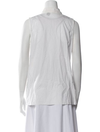 Fendi Sleeveless Button-Up Top