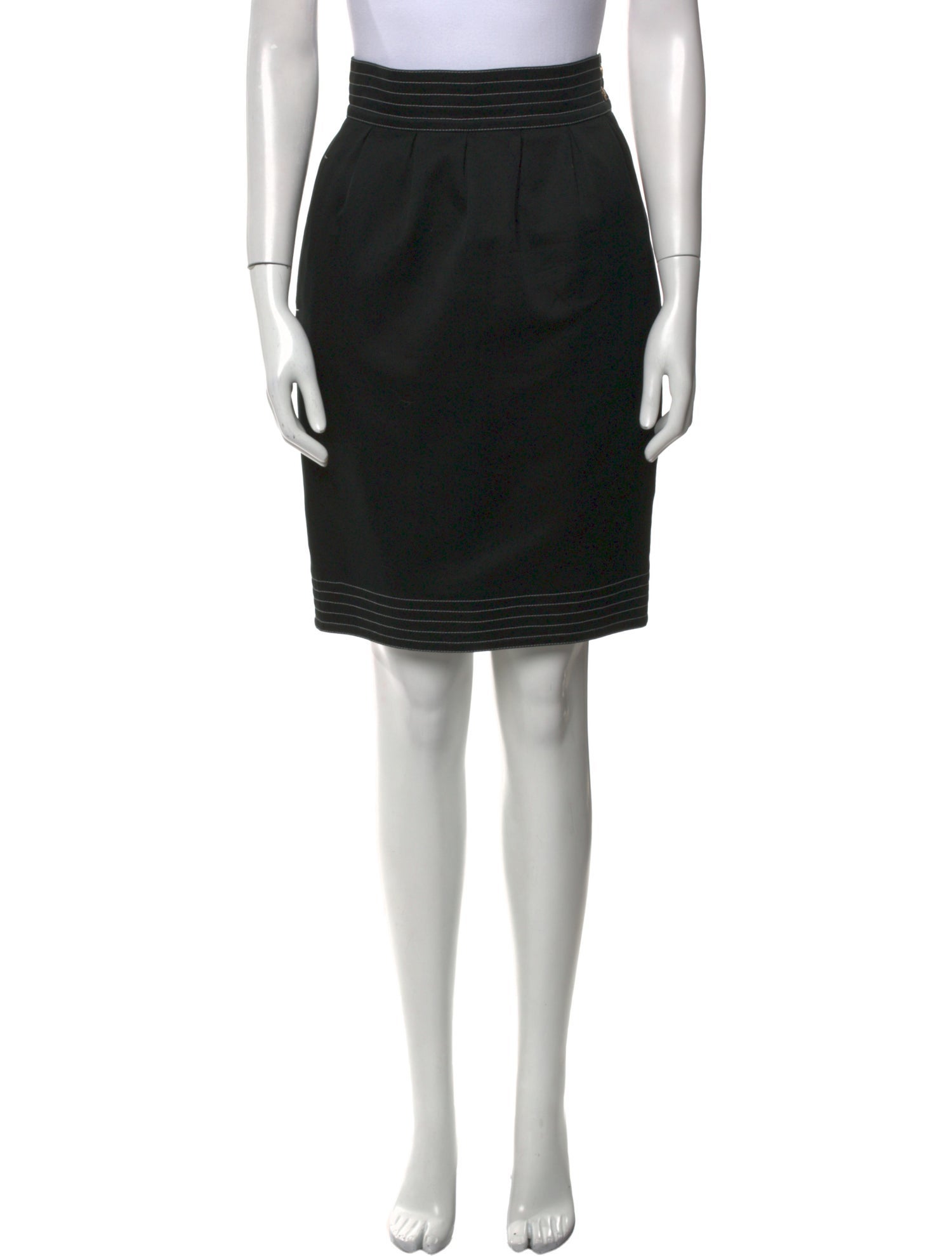Fendi Pleated Accents Knee-Length Skirt