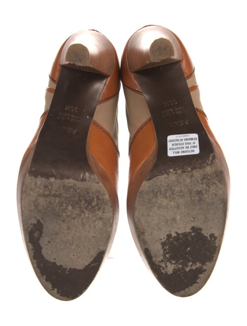 Fendi Canvas Colorblock Pattern Boots