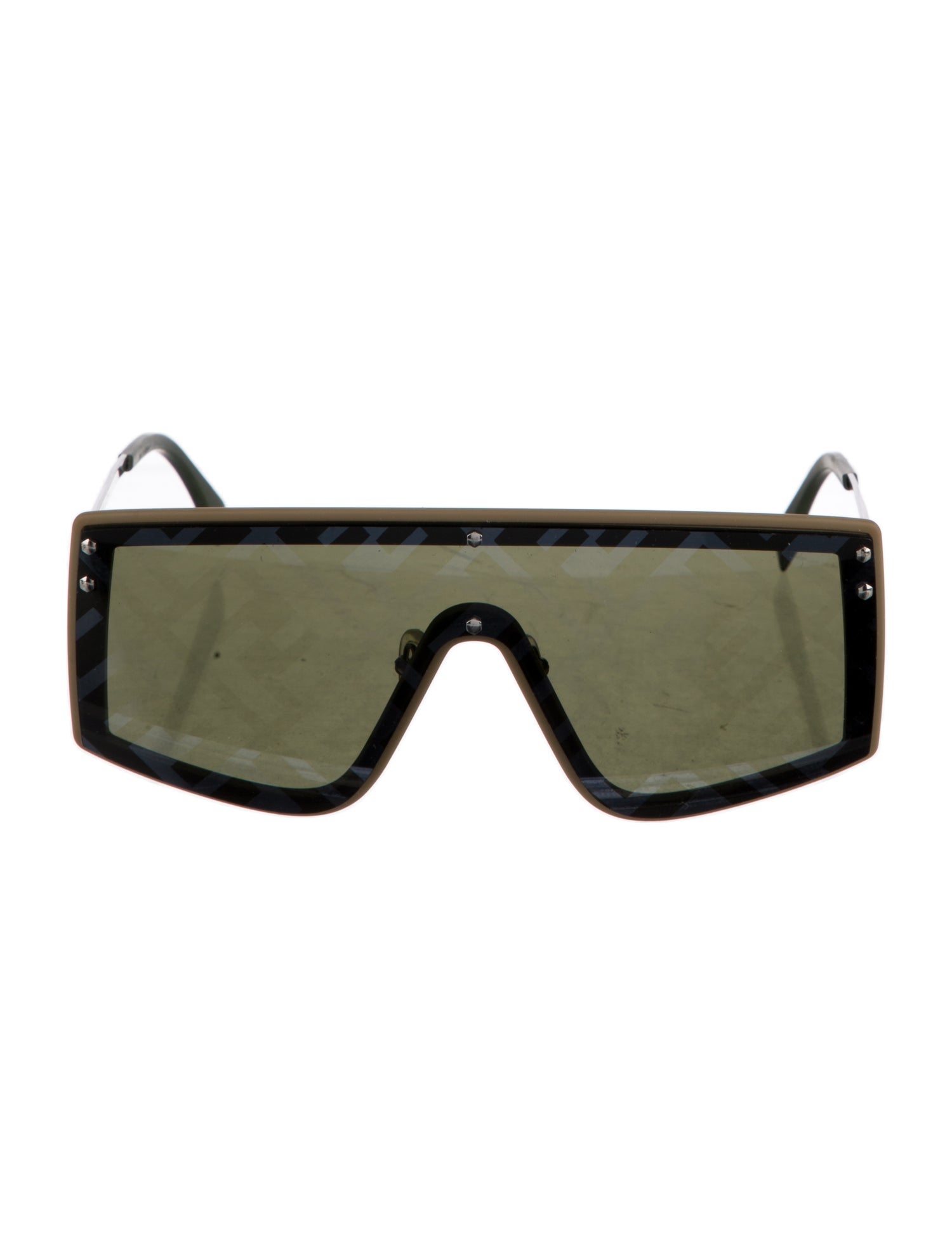 Fendi Zucca FF Logo Shield Sunglasses