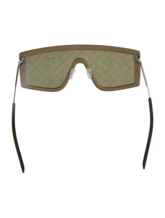 Fendi Zucca FF Logo Shield Sunglasses