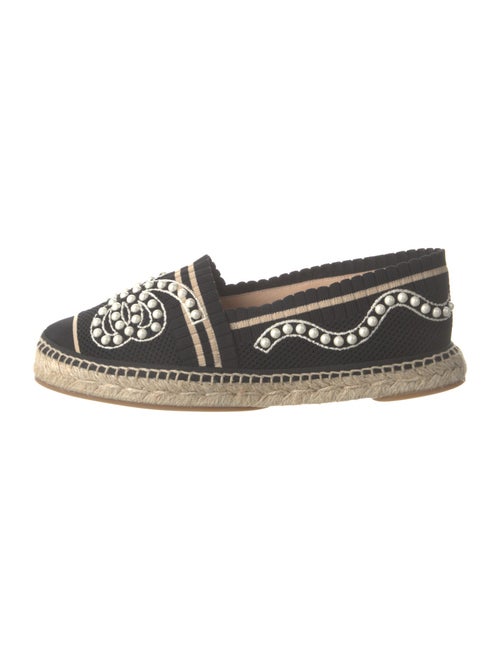 Fendi Patterned Beaded Accents Espadrilles