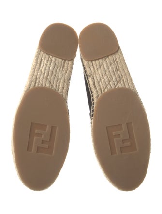 Fendi Patterned Beaded Accents Espadrilles
