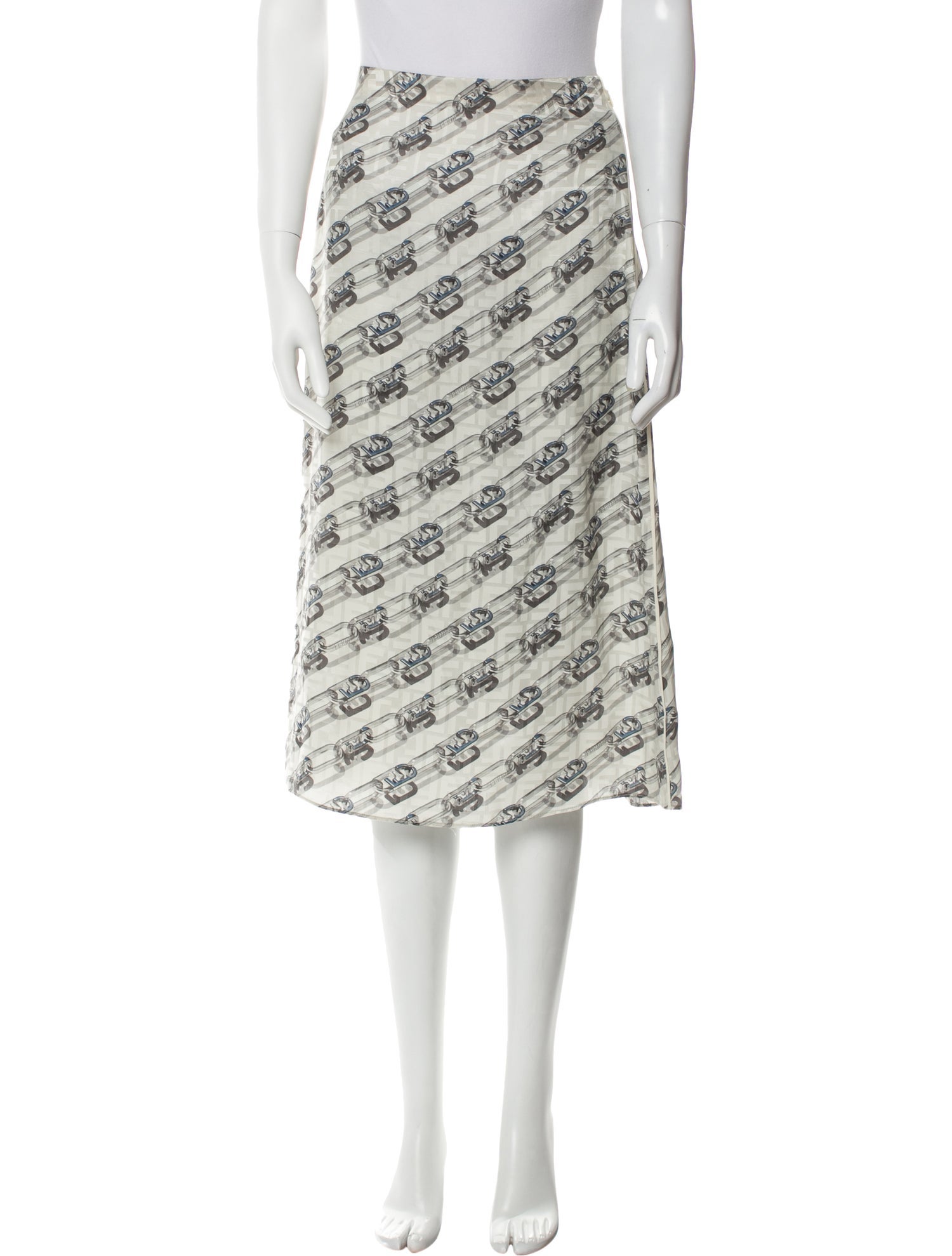 Fendi Silk Knee-Length Skirt