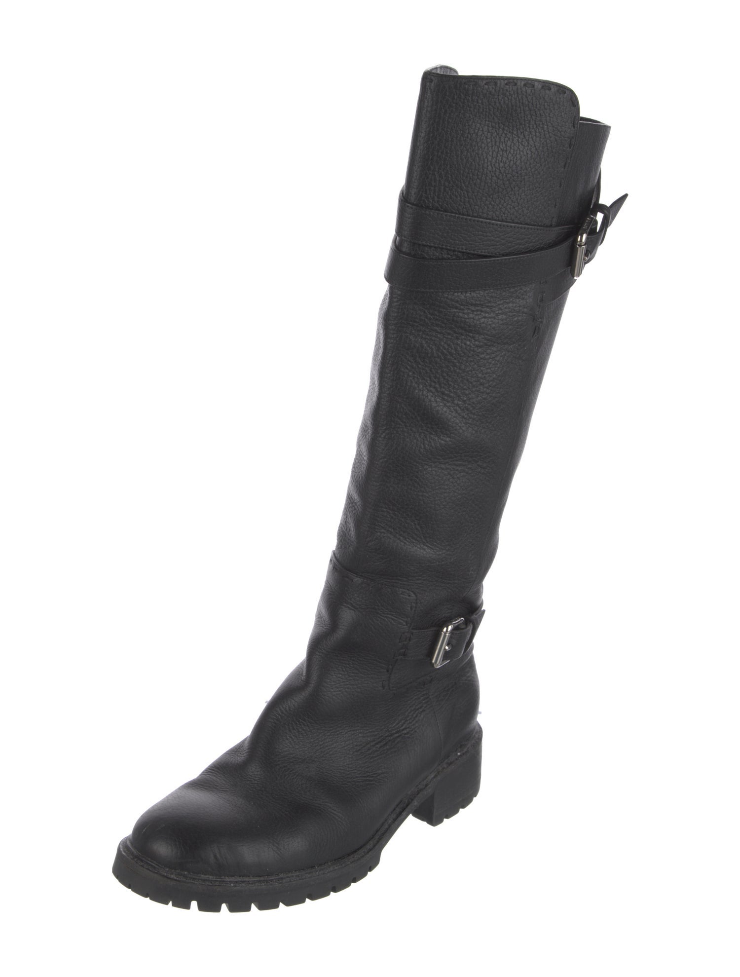 Fendi Leather Riding Boots