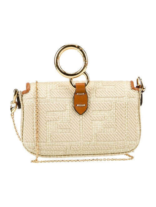 Fendi Zucca FF Raffia Canvas Vitello King FF Embroidered Nano 2023
