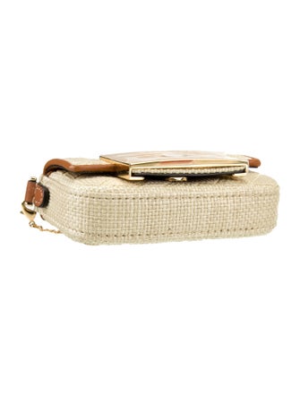 Fendi Zucca FF Raffia Canvas Vitello King FF Embroidered Nano 2023