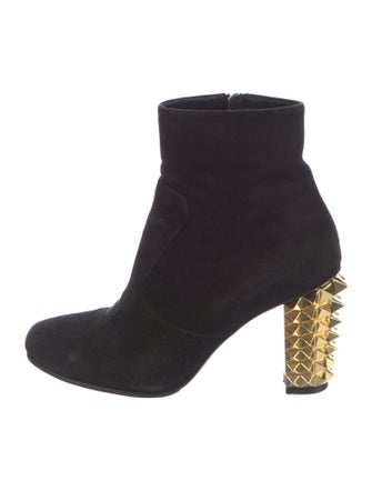 Fendi Suede Colorblock Pattern Boots