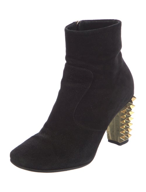 Fendi Suede Colorblock Pattern Boots