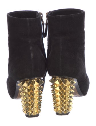 Fendi Suede Colorblock Pattern Boots