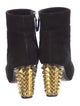 Fendi Suede Colorblock Pattern Boots