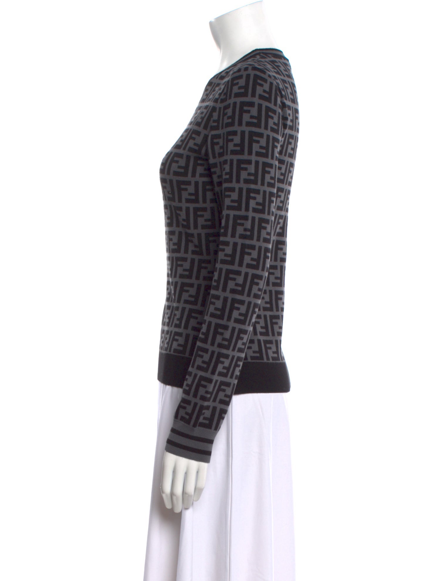 Fendi Printed Crew Neck Sweatshirt