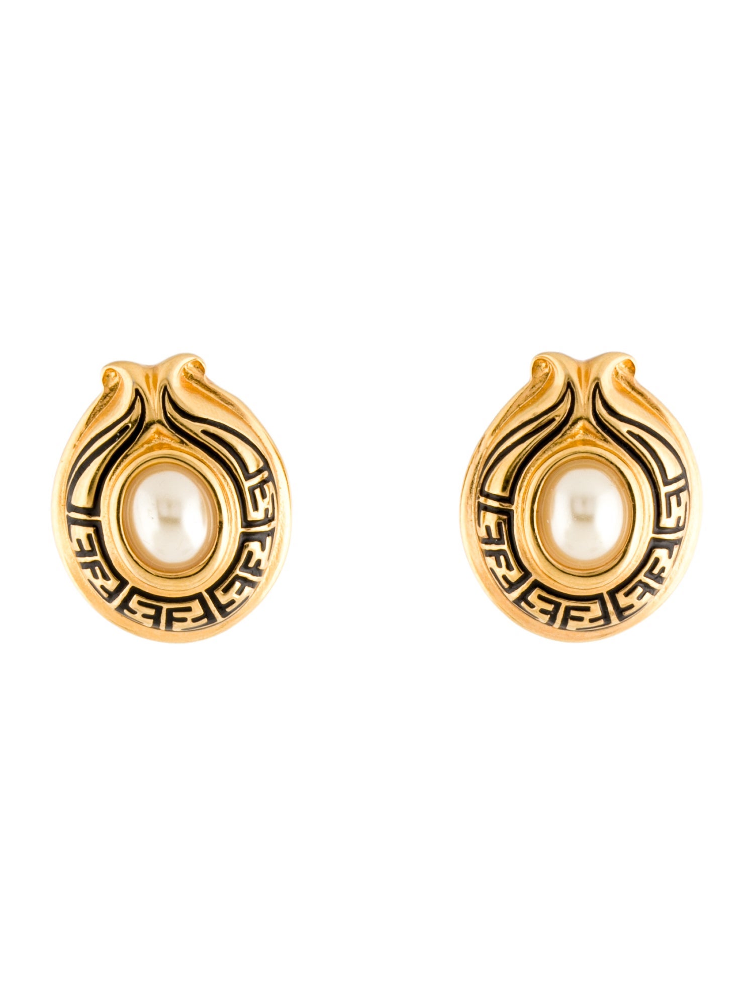 Fendi Faux Pearl Stud Earrings