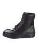 Fendi Zucca FF Logo Leather Combat Boots