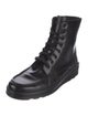 Fendi Zucca FF Logo Leather Combat Boots