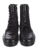 Fendi Zucca FF Logo Leather Combat Boots