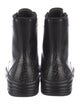 Fendi Zucca FF Logo Leather Combat Boots