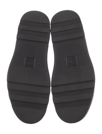 Fendi Zucca FF Logo Leather Combat Boots