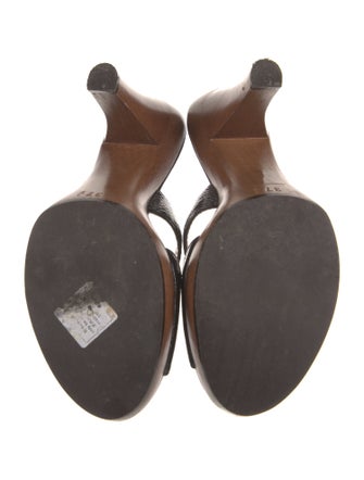 Fendi Patent Leather Colorblock Pattern Slides