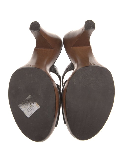 Fendi Patent Leather Colorblock Pattern Slides