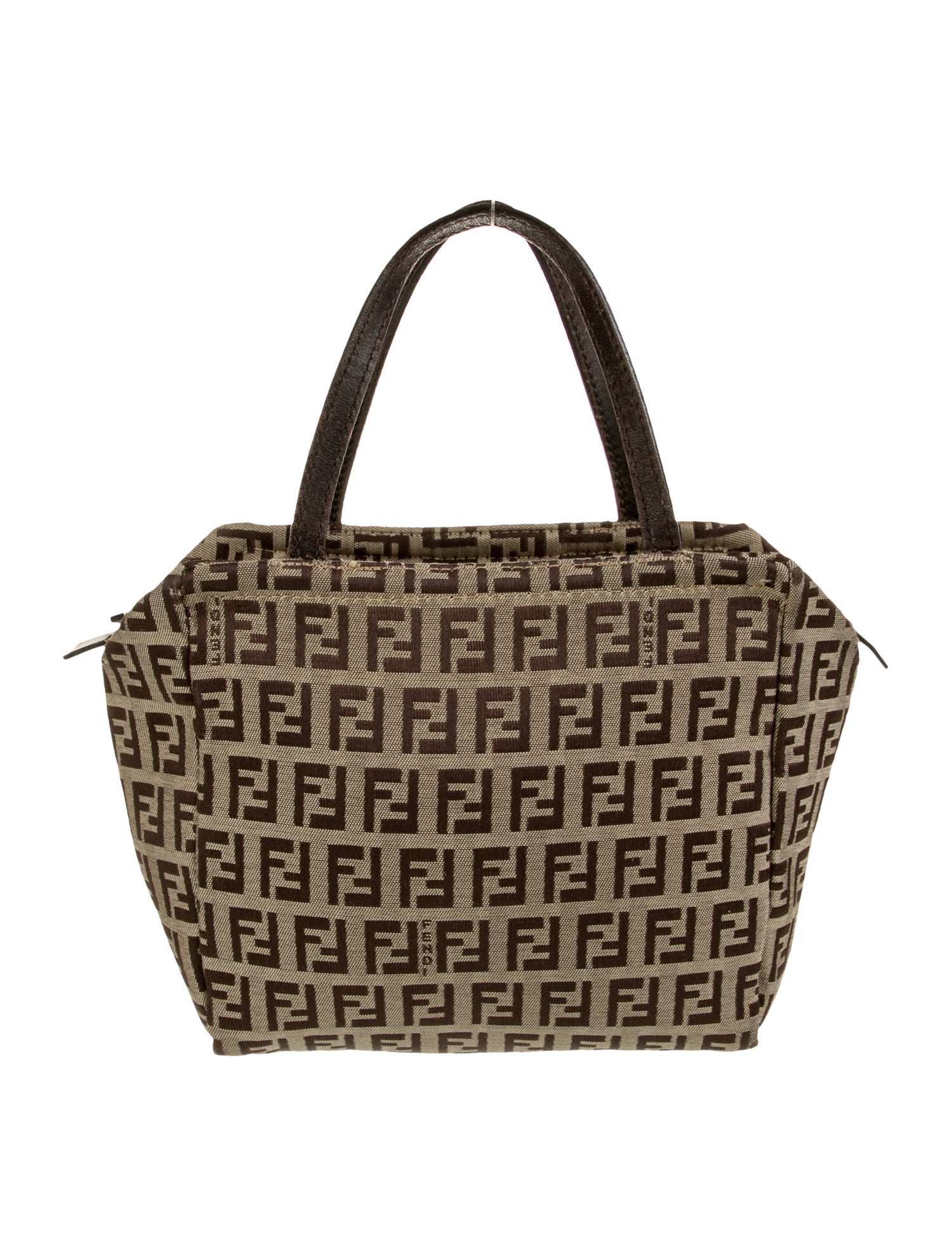 Fendi Zucchino FF Top Handle Bag Vintage