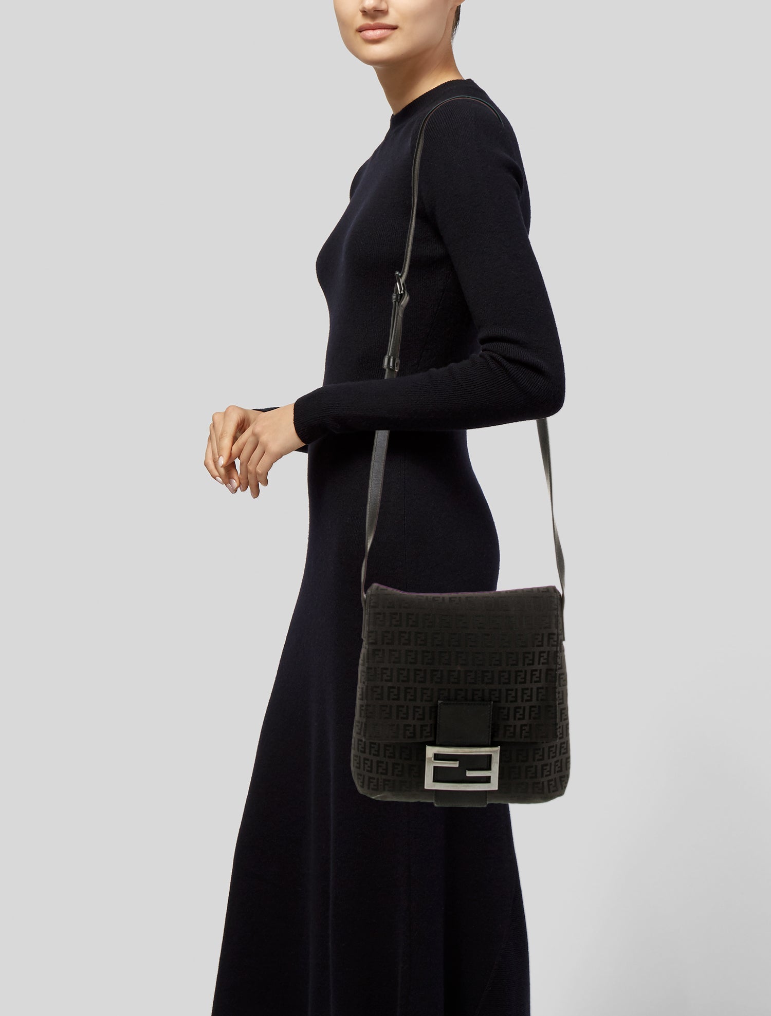 Fendi Zucchino FF Messenger Bag