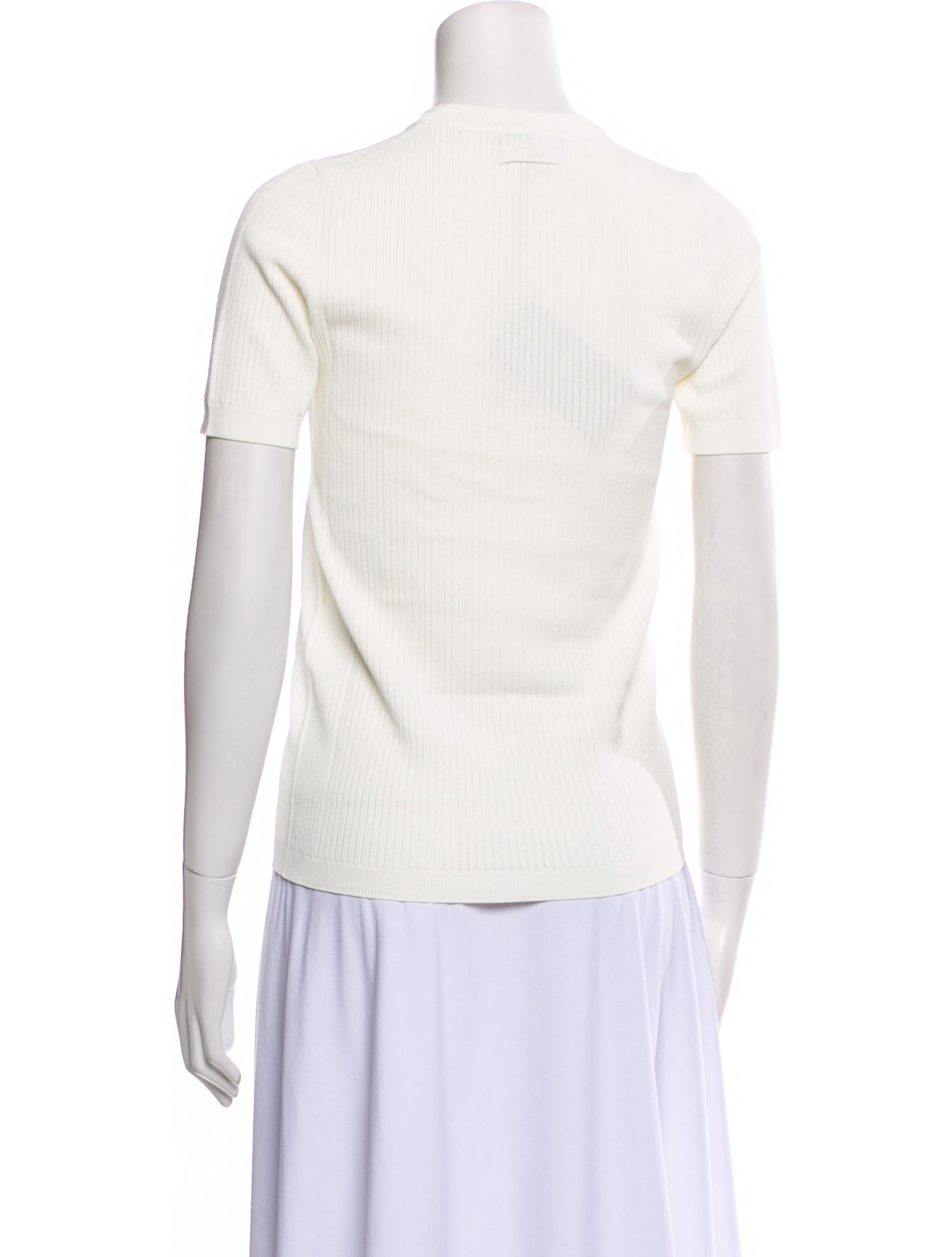 Fendi Mock Neck Short Sleeve T-Shirt w/ Tags