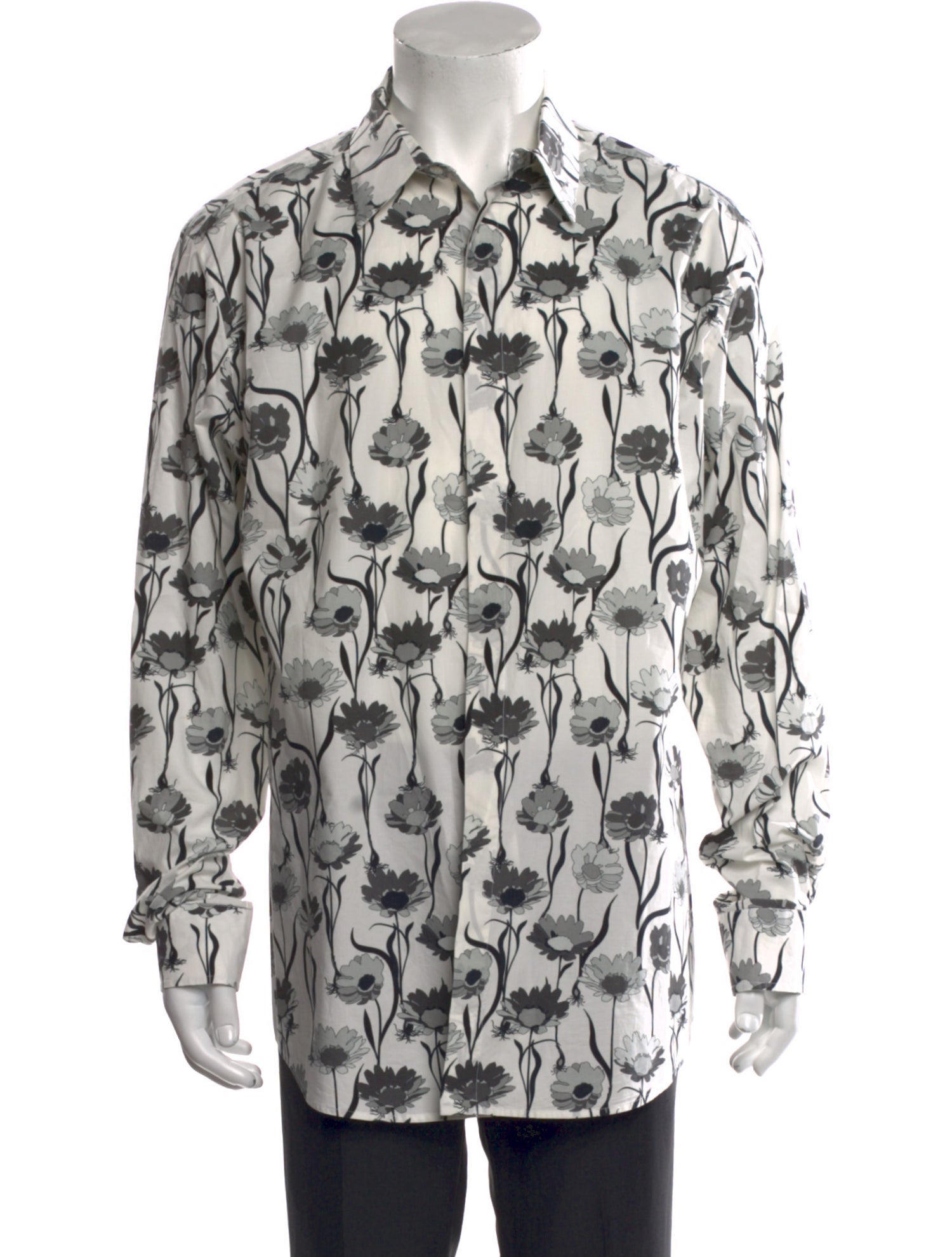 Fendi Silk Floral Print Shirt
