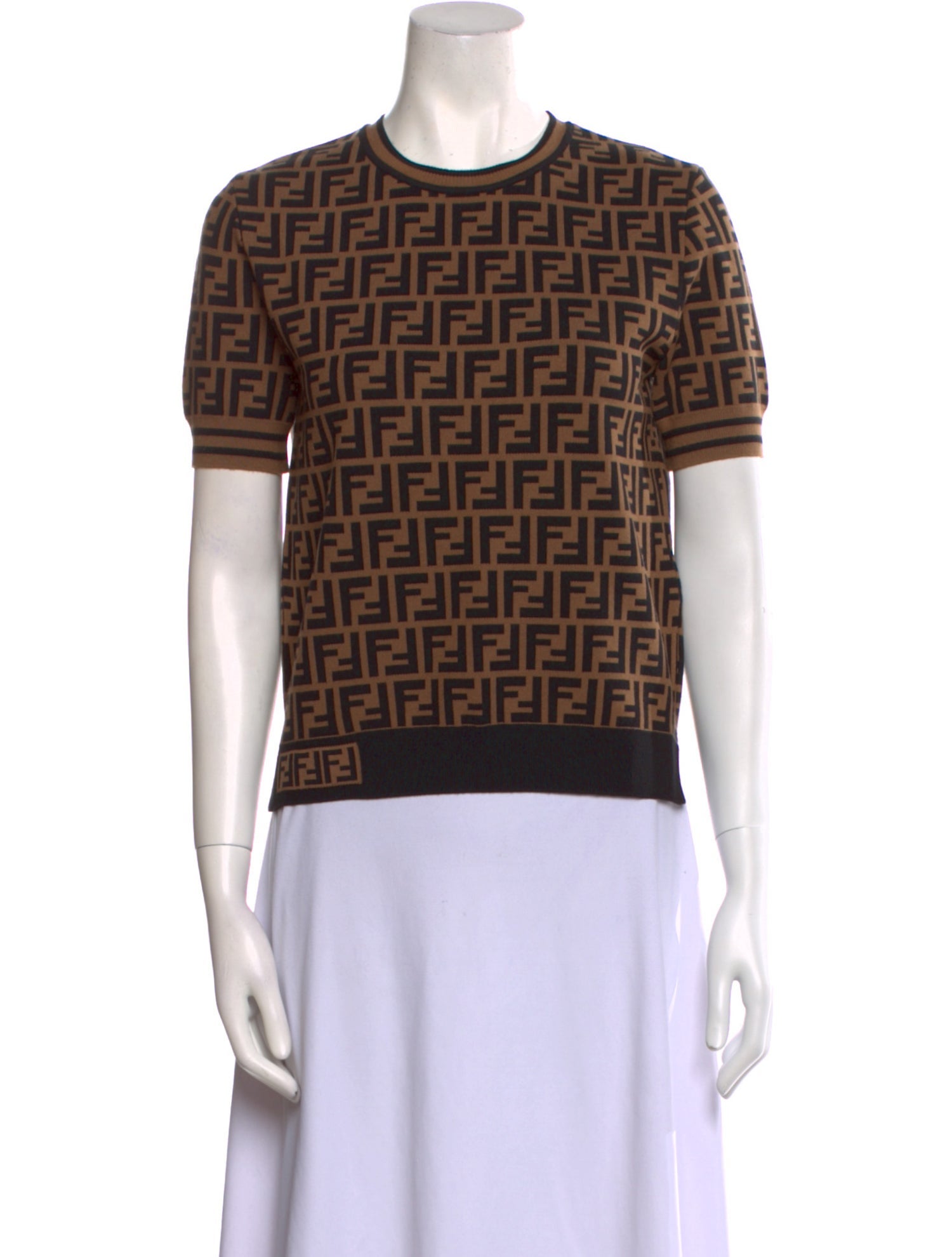 Fendi Printed Crew Neck T-Shirt