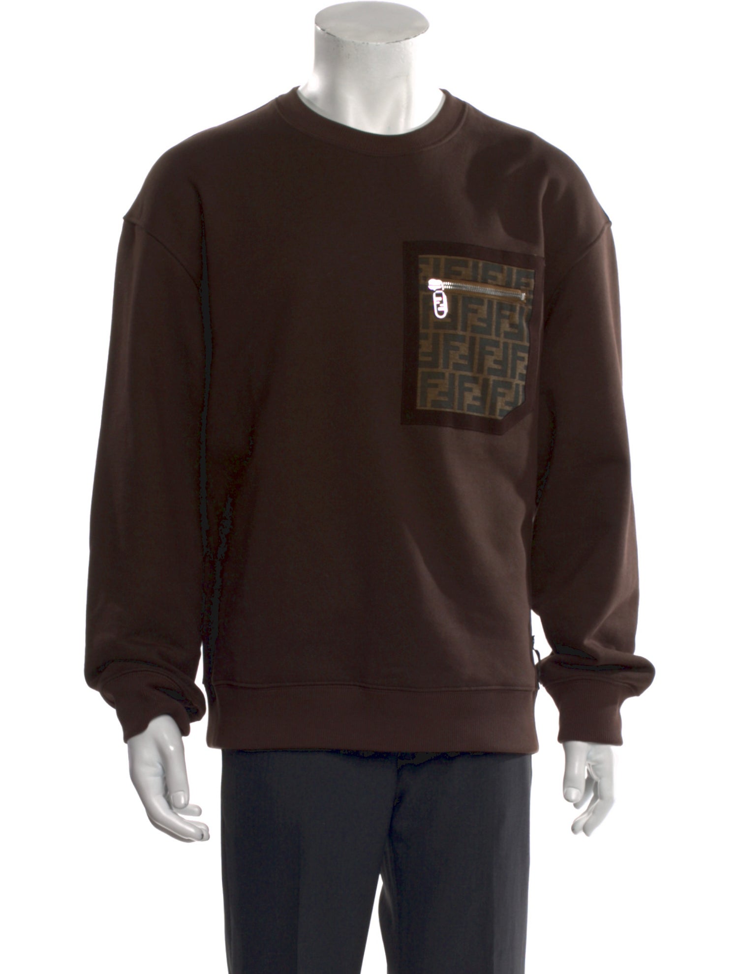 Fendi Monsters Motif Crew Neck Sweatshirt