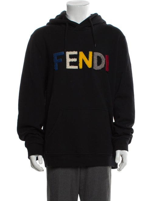 Fendi Wool Graphic Print Hoodie