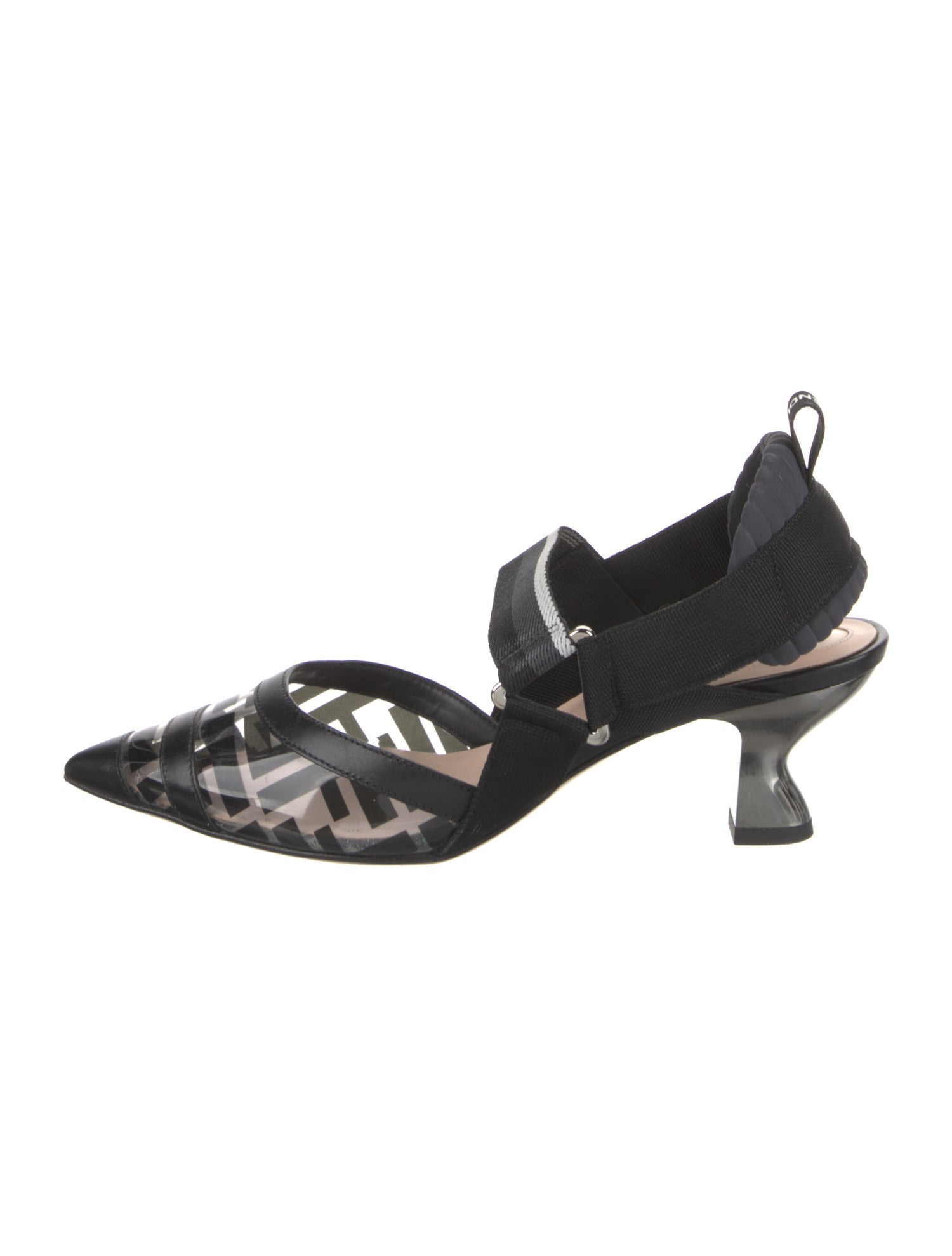 Fendi Zucca FF Logo Printed Slingback Pumps