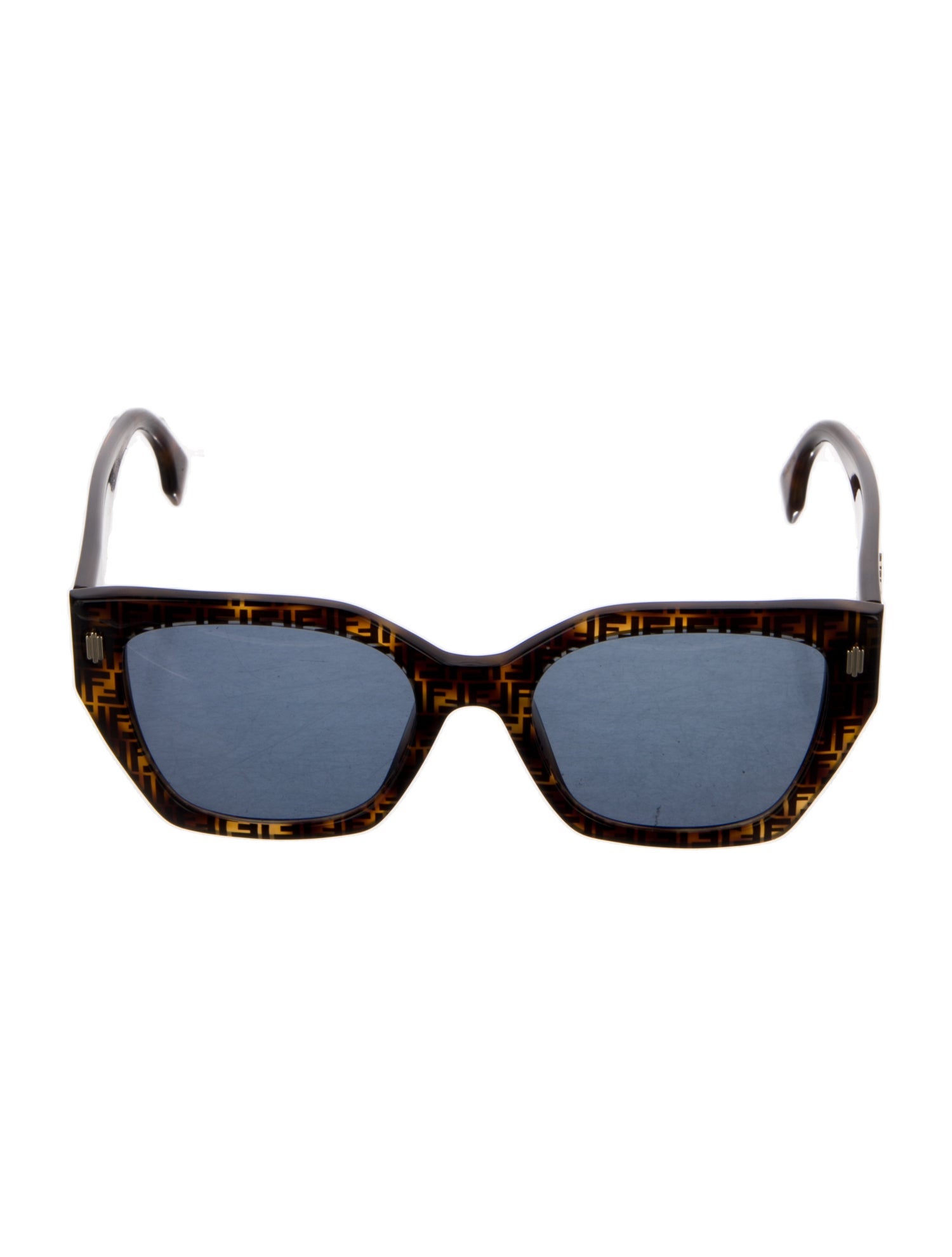 Fendi Zucca FF Logo Square Sunglasses