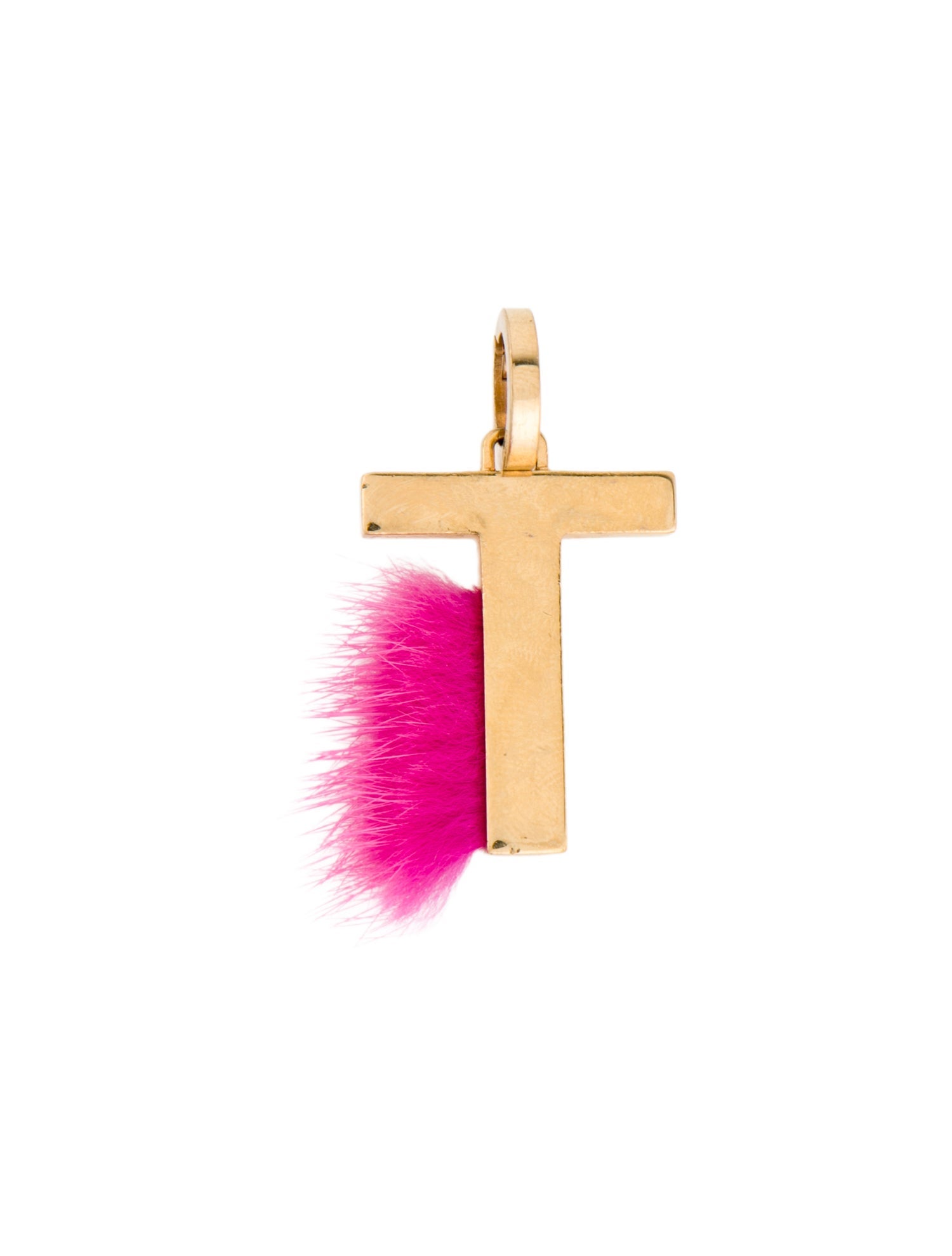 Fendi ABClick Letter 'T' Charm Pendant