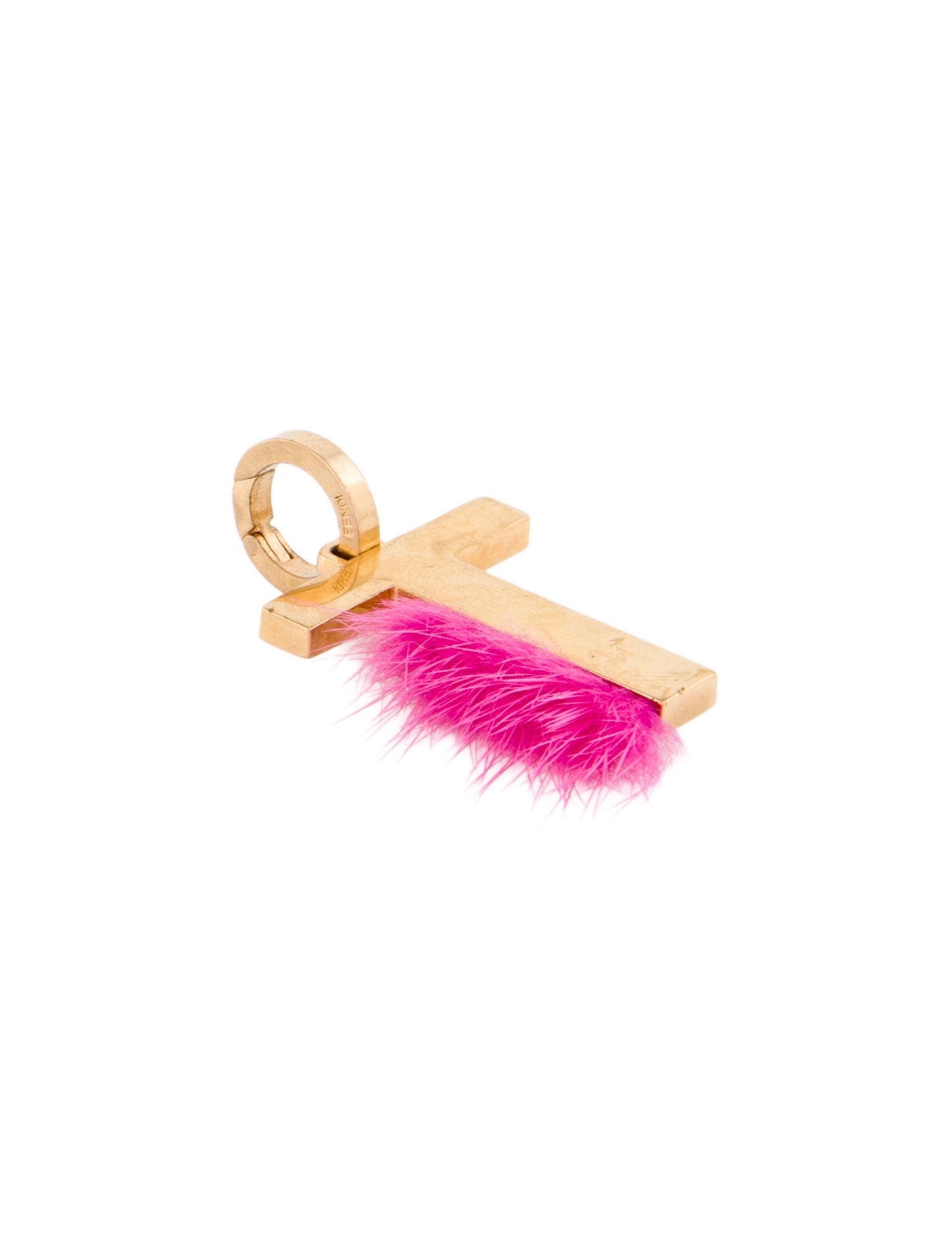 Fendi ABClick Letter 'T' Charm Pendant