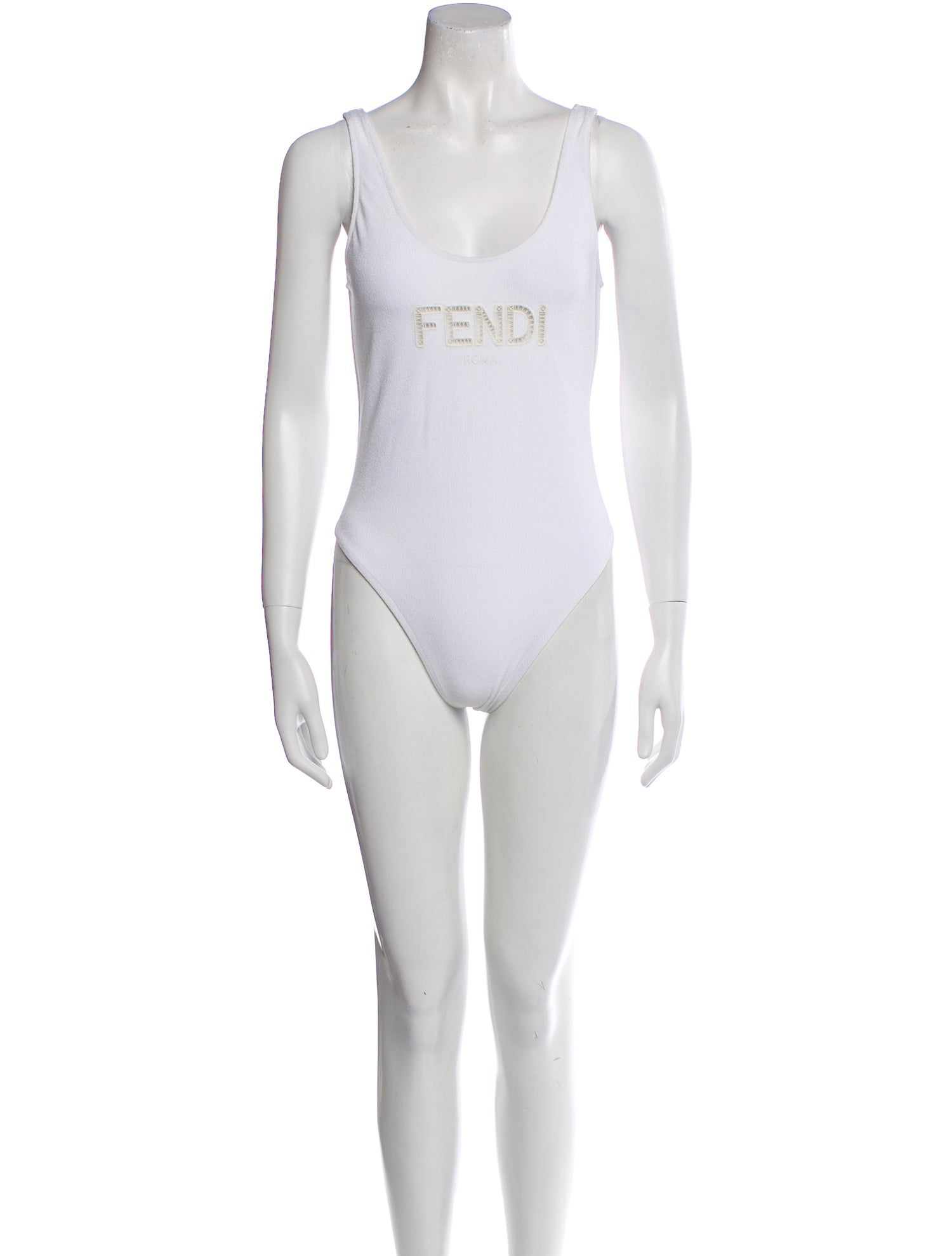 Fendi 2020 Embroidered Accent One-Piece