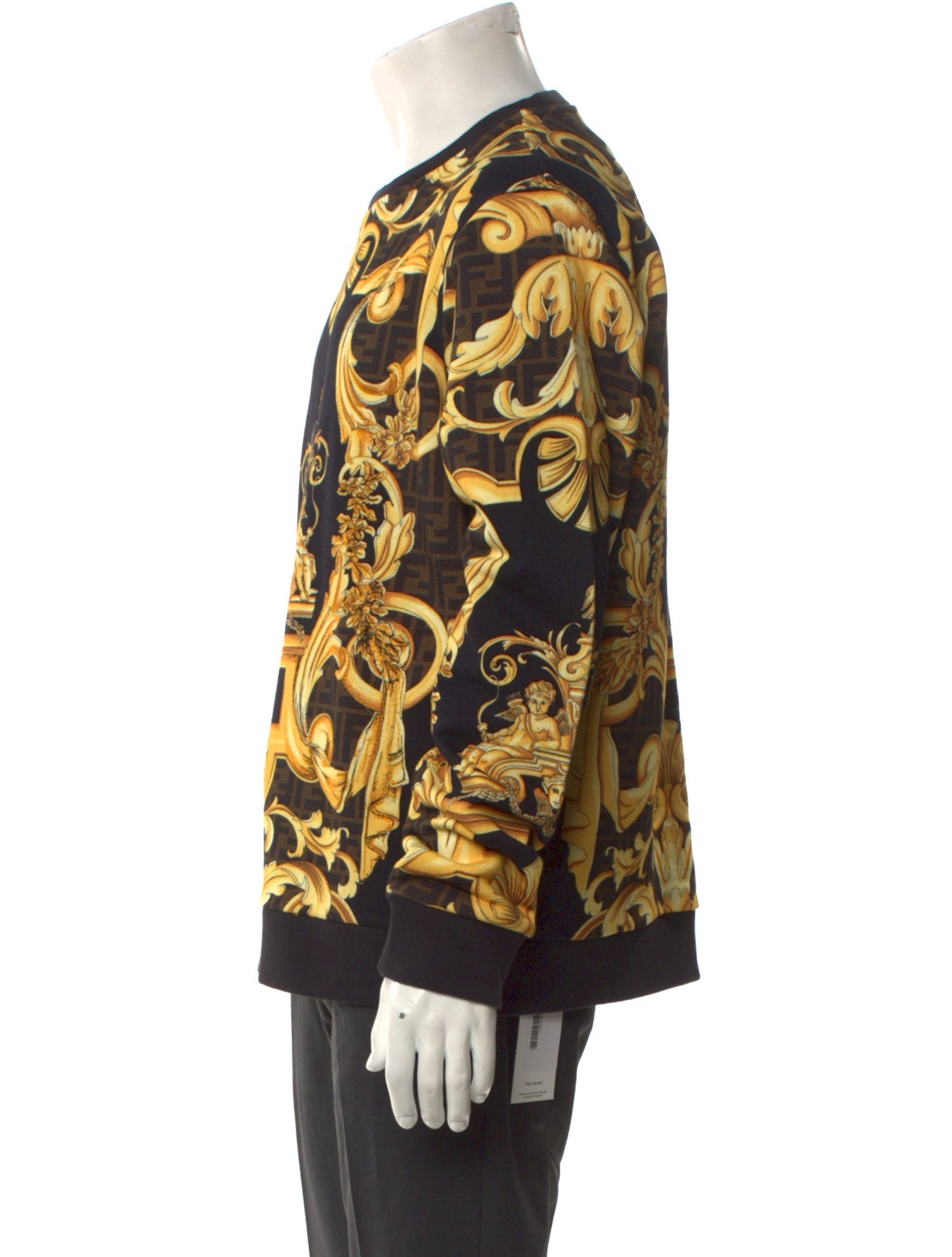 Fendace Zucca FF Logo Printed Pullover w/ Tags