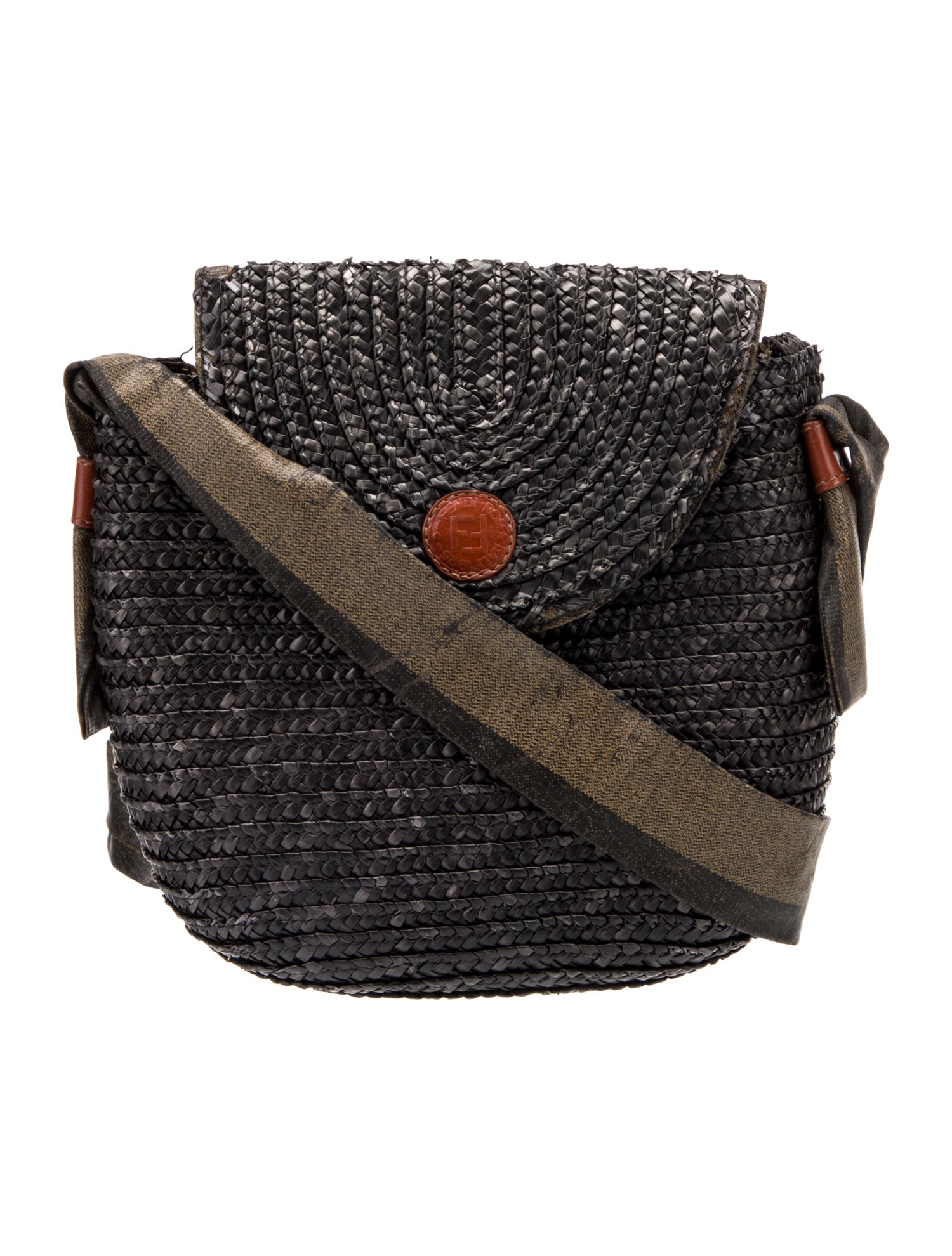 Fendi Raffia Messenger Bag