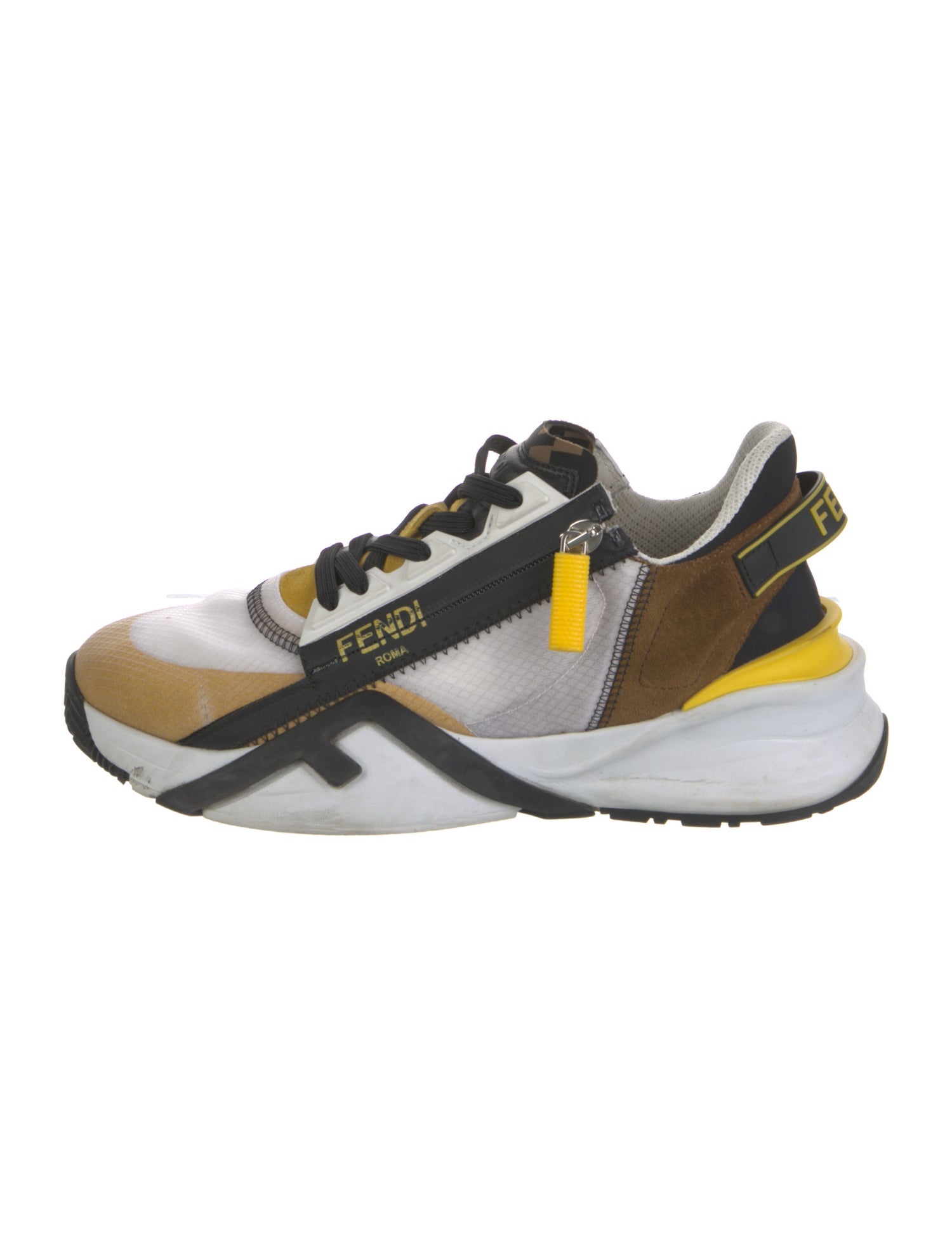 Fendi Zucca FF Logo Leather Sneakers