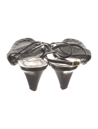 Fendi Zucca FF Logo Canvas Slingback Sandals