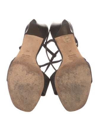 Fendi Zucca FF Logo Canvas Slingback Sandals