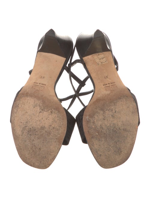 Fendi Zucca FF Logo Canvas Slingback Sandals