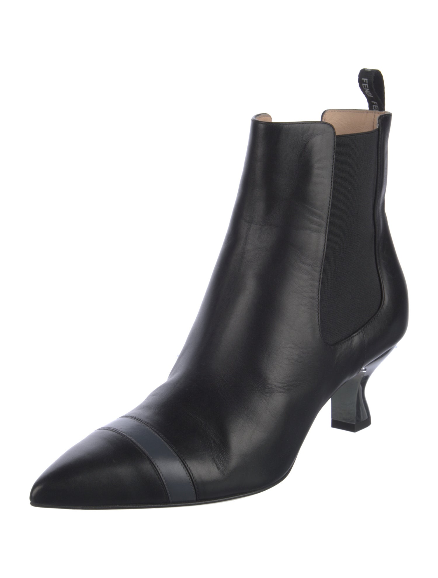 Fendi Leather Chelsea Boots